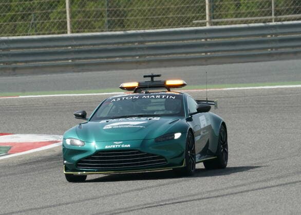 Formula 1 Gulf Air Bahrain Grand Prix 2021 28 03 2021, Bahrain International Circuit, Sakhir, Formula 1 Gulf Air Bahrain Grand Prix 2021 ,in picture Aston Martins new safety car in action for the first time at Formula 2 nordphotoxGmbHx xBratic nph00250