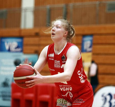 Wasserburg, Badria Halle,28 03 21, playoff quarterfinals, 1 game, basketball, 1 Bundesliga women, TSV 1880 Wasserburg vs Giro Live Panthers Osnabrueck in picture by FRIEDA BUEHNER Osnabrueck , Copyright: HMBxMediax xHeikoxBecker
