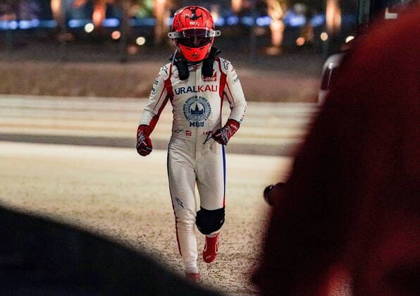 Formula 1 Gulf Air Bahrain Grand Prix 2021 28 03 2021, Bahrain International Circuit, Sakhir, Formula 1 Gulf Air Bahrain Grand Prix 2021 ,in the picture Nikita Mazepin RUS 9 , Haas F1 Team eliminated nordphotoxGmbHx xBratic nph00250