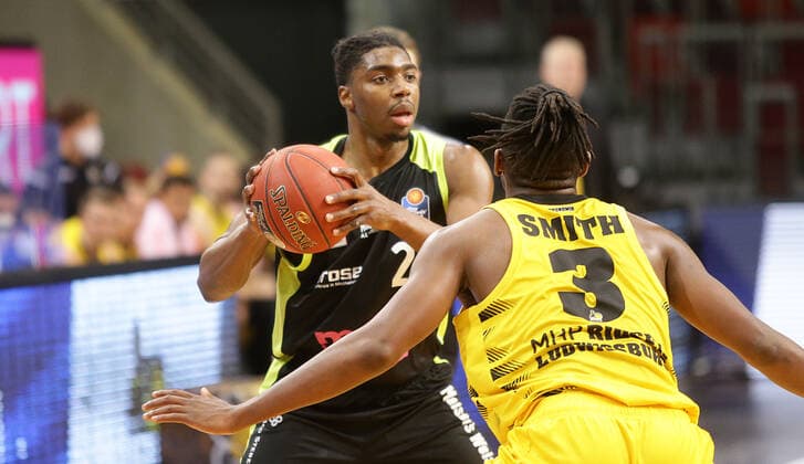Ludwigsburg , Basketball easyCredit BBL Bundesliga , MHP RIESEN Ludwigsburg vs medi Bayreuth , Frank Bartley Bay