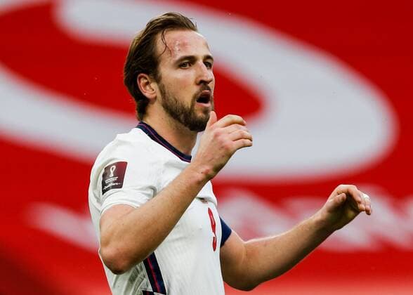 Mandatory Credit: Photo by Nikola Krstic BPI Shutterstock (11832717br) Harry Kane of England Albania v England, FIFA World Cup, WM, Weltmeisterschaft, Fussball Qualifying Group I, Football, Arena Kombetare, Tirana, Albania - 28 Mar 2021 Albania v England, FIFA World Cup Qualifying Group I, Football, Arena Kombetare, Tirana, Albania - 28 Mar 2021  Copyright: xNikolaxKrstic BPI Shutterstockx 11832717br