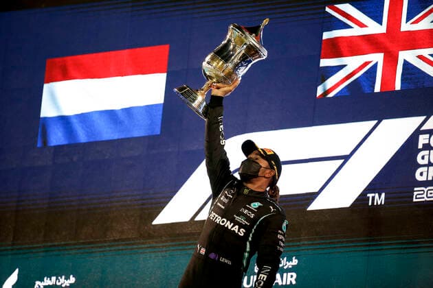 44 Lewis Hamilton GBR, Mercedes AMG Petronas F1 Team , F1 Grand Prix of Bahrain at Bahrain International Circuit on March 28, 2021 in Sakhir, Bahrain Photo by HOCH ZWEI Sakhir Bahrain