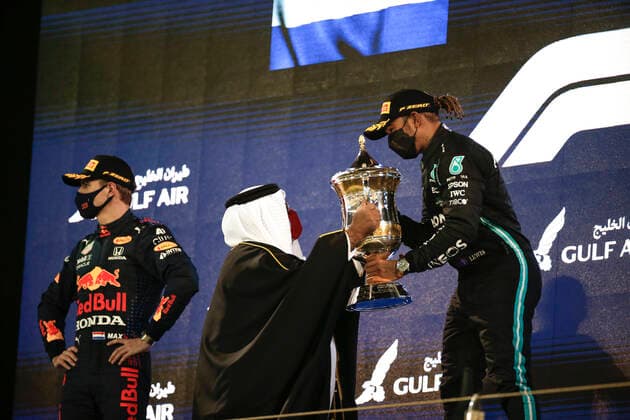44 Lewis Hamilton GBR, Mercedes AMG Petronas F1 Team , F1 Grand Prix of Bahrain at Bahrain International Circuit on March 28, 2021 in Sakhir, Bahrain Photo by HOCH ZWEI Sakhir Bahrain
