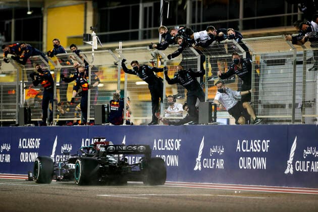 44 Lewis Hamilton GBR, Mercedes AMG Petronas F1 Team , F1 Grand Prix of Bahrain at Bahrain International Circuit on March 28, 2021 in Sakhir, Bahrain Photo by HOCH ZWEI Sakhir Bahrain