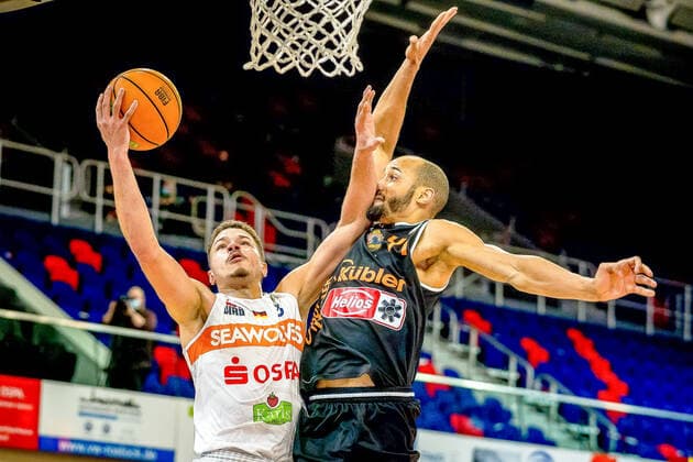 Basketball, 2. BL, Pro A, Rostock Seawolves - Panthers Schwenningen