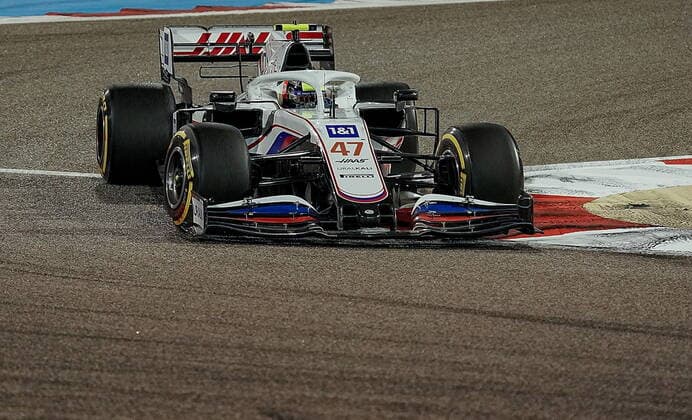 Formula 1 Gulf Air Bahrain Grand Prix 2021 28 03 2021, Bahrain International Circuit, Sakhir, Formula 1 Gulf Air Bahrain Grand Prix 2021 ,in picture Mick Schumacher DEU 47 , Haas F1 Team nordphotoxGmbHx xBratic nph00250