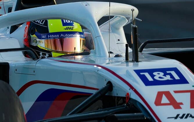 Formula 1 Gulf Air Bahrain Grand Prix 2021 28 03 2021, Bahrain International Circuit, Sakhir, Formula 1 Gulf Air Bahrain Grand Prix 2021 ,in picture Mick Schumacher DEU 47 , Haas F1 Team nordphotoxGmbHx xBratic nph00250