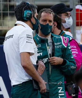 Formula 1 Gulf Air Bahrain Grand Prix 2021 28 03 2021, Bahrain International Circuit, Sakhir, Formula 1 Gulf Air Bahrain Grand Prix 2021 ,in the picture Sebastian Vettel DEU 5 , Aston Martin Cognizant Formula One Team nordphotoxGmbHx xBratic nph00250