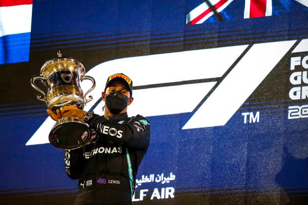 44 Lewis Hamilton GBR, Mercedes AMG Petronas F1 Team , F1 Grand Prix of Bahrain at Bahrain International Circuit on March 28, 2021 in Sakhir, Bahrain Photo by HOCH ZWEI Sakhir Bahrain