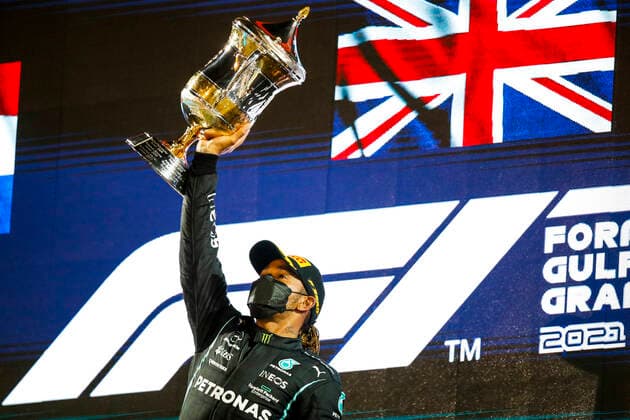 44 Lewis Hamilton GBR, Mercedes AMG Petronas F1 Team , F1 Grand Prix of Bahrain at Bahrain International Circuit on March 28, 2021 in Sakhir, Bahrain Photo by HOCH ZWEI Sakhir Bahrain