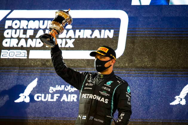 77 Valtteri Bottas FIN, Mercedes AMG Petronas F1 Team , F1 Grand Prix of Bahrain at Bahrain International Circuit on March 28, 2021 in Sakhir, Bahrain Photo by HOCH ZWEI Sakhir Bahrain