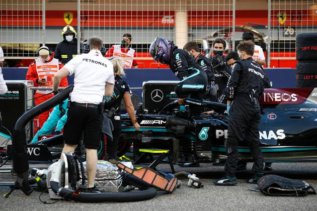 44 Lewis Hamilton GBR, Mercedes AMG Petronas F1 Team , F1 Grand Prix of Bahrain at Bahrain International Circuit on March 28, 2021 in Sakhir, Bahrain Photo by HOCH ZWEI Sakhir Bahrain