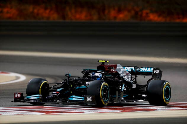 77 Valtteri Bottas FIN, Mercedes AMG Petronas F1 Team , F1 Grand Prix of Bahrain at Bahrain International Circuit on March 28, 2021 in Sakhir, Bahrain Photo by HOCH ZWEI Sakhir Bahrain