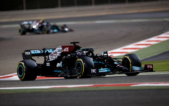 44 Lewis Hamilton GBR, Mercedes AMG Petronas F1 Team , F1 Grand Prix of Bahrain at Bahrain International Circuit on March 28, 2021 in Sakhir, Bahrain Photo by HOCH ZWEI Sakhir Bahrain
