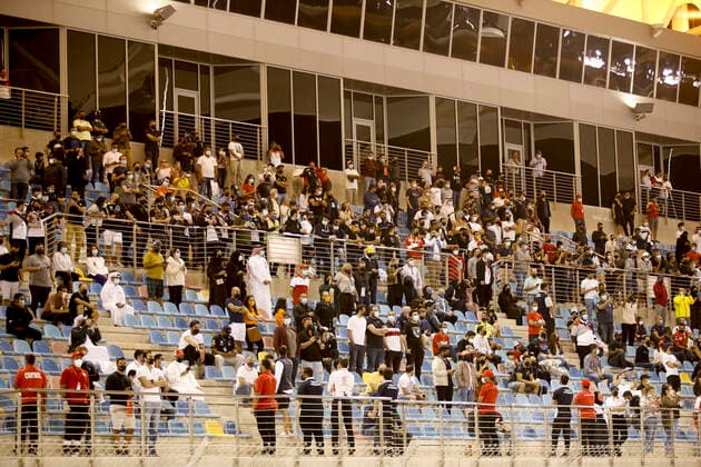 Fans, F1 Grand Prix of Bahrain at Bahrain International Circuit on March 28, 2021 in Sakhir, Bahrain Photo by HOCH ZWEI Sakhir Bahrain