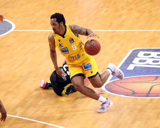 Barry Brown Jr Riesen MHP Riesen Ludwigsburg vs Medi Bayreuth Basketball Bundesliga 2020 2021 Ludwigsburg , GER, 28 03 2021,