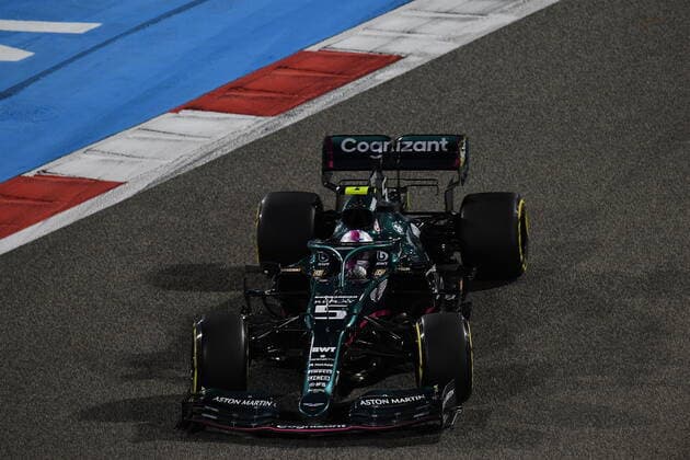 Formula 1 Gulf Air Bahrain Grand Prix 2021 28 03 2021, Bahrain International Circuit, Sakhir, Formula 1 Gulf Air Bahrain Grand Prix 2021 ,in the picture Sebastian Vettel DEU 5 , Aston Martin Cognizant Formula One Team nordphotoxGmbHx xBratic nph00250