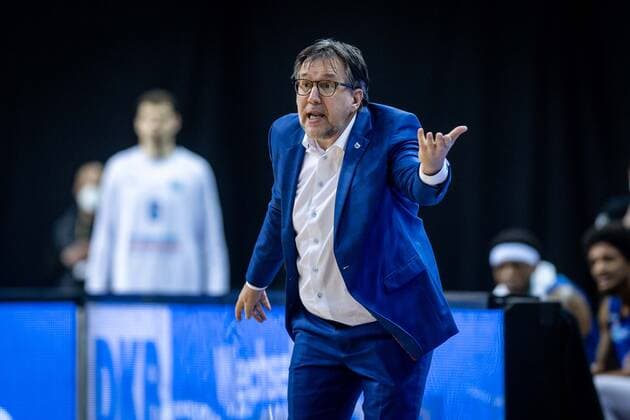 Basketball Berlin 28 03 2021 Season 2020 2021 easyCredit BBL 1 Bundesliga Alba Berlin SYNTAINICS MBC Weißenfels Silvano Poprat MBC, coach