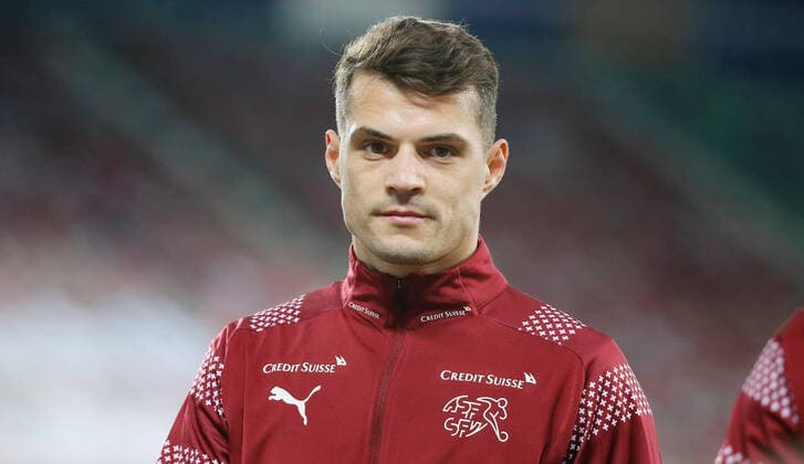 Photo Manuel Geisser 28 03 2021 Sankt Gallen Kybunpark St Gallen , Season 2020 2021 Men Football World Cup Qualification Switzerland Lithuania Granit Xhaka Switzerland