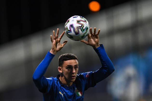 March 30, 2021, Maribor, Slovenia: Gabriele Zappa of Italy seen in action during the 2021 UEFA European Under-21 Championship Group B match between Italy and Slovenia at Stadion Ljudski vrt. Maribor Slovenia - ZUMAs197 20210330_zaa_s197_272 Copyright: xMilosxVujinovicx