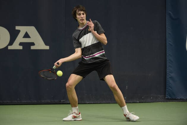 31 03 2021, Biel, Swiss Tennis Arena, ITF WORLD TENNIS TOUR M25 BIEL Antoine Escoffier France Kilian Feldbausch Switzerland , Kilian Feldbausch Biel Bern Switzerland  Copyright: xJustPictures.ch ManuelxWinterbergerx
