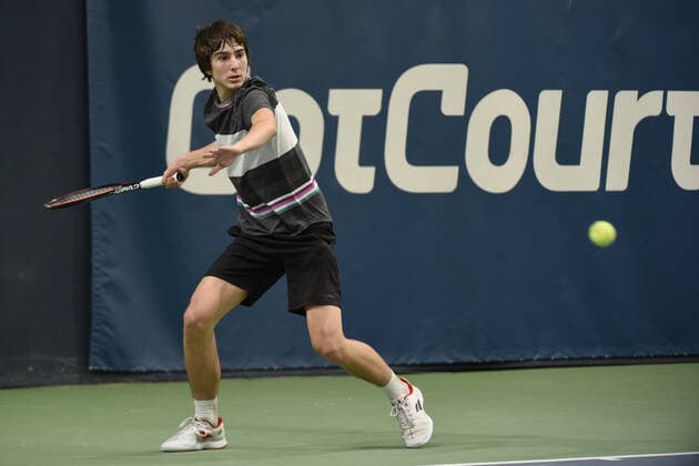 31 03 2021, Biel, Swiss Tennis Arena, ITF WORLD TENNIS TOUR M25 BIEL Antoine Escoffier France Kilian Feldbausch Switzerland , Kilian Feldbausch Biel Bern Switzerland  Copyright: xJustPictures.ch ManuelxWinterbergerx