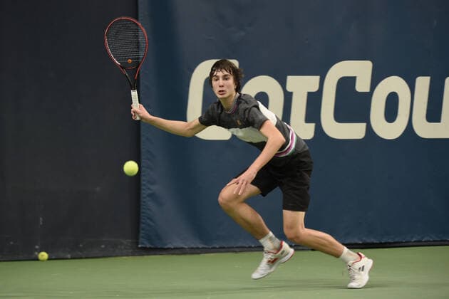 31 03 2021, Biel, Swiss Tennis Arena, ITF WORLD TENNIS TOUR M25 BIEL Antoine Escoffier France Kilian Feldbausch Switzerland , Kilian Feldbausch Biel Bern Switzerland  Copyright: xJustPictures.ch ManuelxWinterbergerx