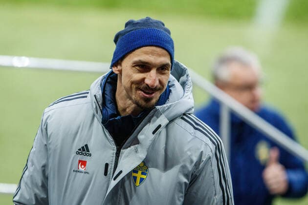 210331 Zlatan Ibrahimovic of Sweden during the international friendly football match between Sweden and Estonia on March 31, 2021 in Stockholm Photo Andreas L Eriksson BILDBYRAN COP 106 JM0103 bbeng fotboll football soccer fotball träningslandskamp landskamp international friendly sverige sweden sverige a estland estonia,  Copyright: ANDREASxLxERIKSSON BB210331AE040