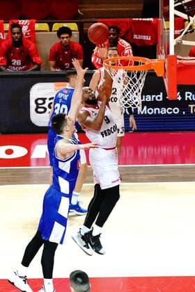 Marcos Knight (AS Monaco) BASKETBALL : Monaco vs FK Buducnost Podgorica - Eurocoupe - Monaco - 31 03 2021 NorbertScanella PanoramiC 