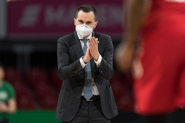 Basketball, Euroleague, day0 04 2021, FC Bayern Munich Zalgiris Kaunas In the picture Co coach of FC Bayern Munich Adriano VERTEMATI warming up Munich Audi Dome Bayern Germany. Copyright: Passion2Press.dex xMarkusxFischerx