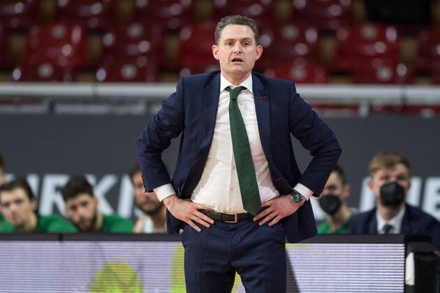 Basketball, Euroleague, day0 04 2021, FC Bayern Munich Zalgiris Kaunas Pictured Head Coach of Zalgiris Kaunas Martin SCHILLER Munich Audi Dome Bayern Germany. Copyright: Passion2Press.dex xMarkusxFischerx