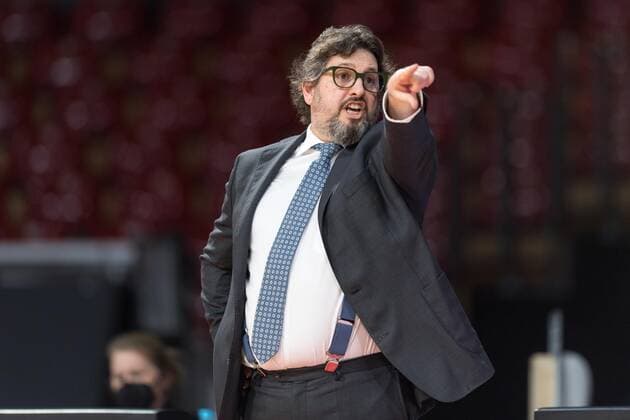 Basketball, Euroleague, day0 04 2021, FC Bayern Munich Zalgiris Kaunas Pictured Head Coach of FC Bayern Munich Andrea TRINCHIERI Munich Audi Dome Bayern Germany. Copyright: Passion2Press.dex xMarkusxFischerx