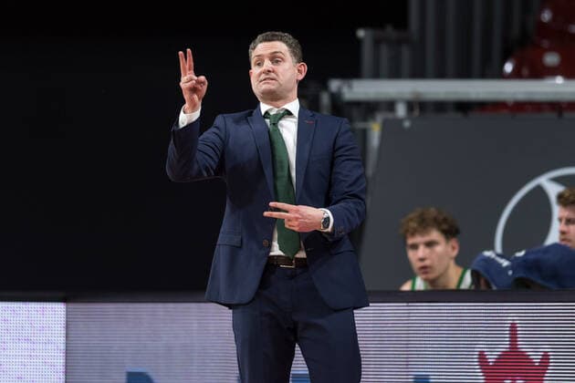 Basketball, Euroleague, day0 04 2021, FC Bayern Munich Zalgiris Kaunas Pictured Head Coach of Zalgiris Kaunas Martin SCHILLER Munich Audi Dome Bayern Germany. Copyright: Passion2Press.dex xMarkusxFischerx