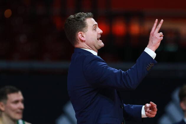 Coach Martin Schiller Zalgiris Kaunas Basketball, EuroLeague, FC Bayern Munich vs Zalgiris Kaunas at Audi Dome on 01 04 2021 PHOTO Mladen Lackovic LakoPress