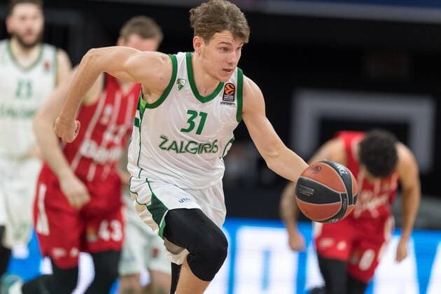 Basketball, Euroleague, day0 04 2021, FC Bayern Munich Zalgiris Kaunas Pictured Rokas JOKUBAITIS Zalgiris Kaunas, 31 Munich Audi Dome Bayern Germany. Copyright: Passion2Press.dex xMarkusxFischerx