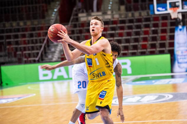 Jordan Hulls MHP RIESEN Ludwigsburg 1 1 Basketball Bundesliga easyCredit BBL MHP RIESEN Ludwigsburg SYNTAINICS MBC on 01 04 2021 in Ludwigsburg MHPArena , Baden Wuerttemberg, Germany Ludwigsburg 01 04 21 Basketball , 01 04 2021, Ludwigsburg Germany xpxsdx