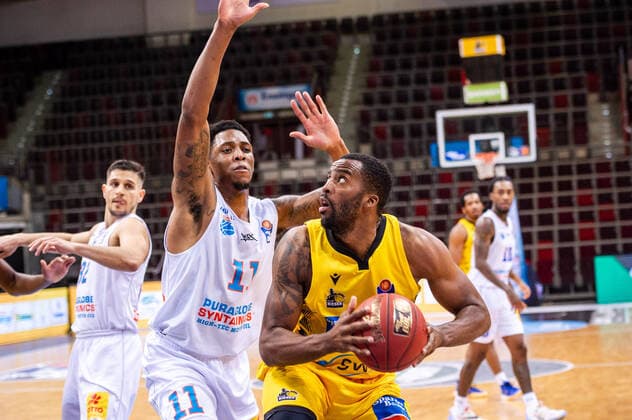 Jamel McLean MHP RIESEN Ludwigsburg 7 Kyndahl Hill SYNTAINICS MBC 11 1 Basketball Bundesliga easyCredit BBL MHP RIESEN Ludwigsburg SYNTAINICS MBC on 01 04 2021 in Ludwigsburg MHPArena , Baden Wuerttemberg, Germany Ludwigsburg 01 04 21 Basketball , 01 04 2021, Ludwigsburg Germany xpxsdx