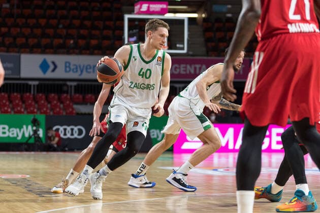 Basketball, Euroleague, day0 04 2021, FC Bayern Munich Zalgiris Kaunas Pictured Marius GRIGONIS Zalgiris Kaunas, 40 Munich Audi Dome Bayern Germany. Copyright: Passion2Press.dex xMarkusxFischerx