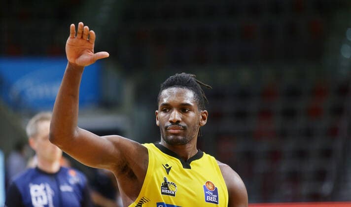 Ludwigsburg , Basketball easyCredit BBL Bundesliga , MHP RIESEN Ludwigsburg vs SYNTAINICS MBC , Jaleen Smith Riesen