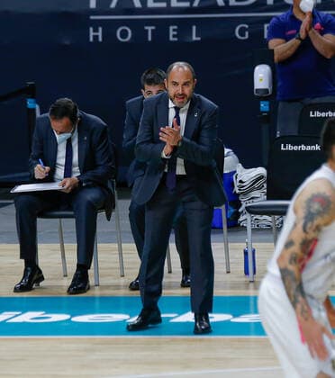 MATCH Matchday 33 Euroleague Men Madrid Real Madrid vs Olympiacos Piraeus Jesus Mateo Chus Mateo Madrid Madrid Madrid Spain Basketball  Copyright: xAlbaxPachecox