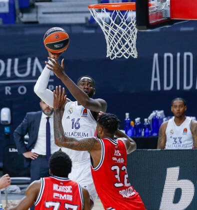 MATCH Matchday 33 Euroleague Men Madrid Real Madrid vs Olympiacos Piraeus Usman Garuba Octavius Ellis Madrid Madrid Madrid Spain Basketball  Copyright: xAlbaxPachecox