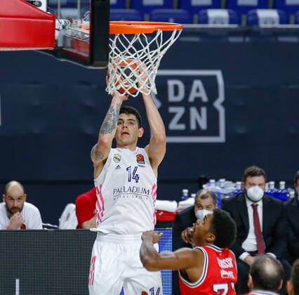 MATCH Matchday 33 Euroleague Men Madrid Real Madrid vs Olympiacos Piraeus Gabriel Deck Madrid Madrid Madrid Spain Basketball  Copyright: xAlbaxPachecox