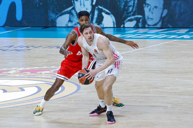 MATCH Matchday 33 Euroleague Men Madrid Real Madrid vs Olympiacos Piraeus Fabien Causeur Octavius Ellis Madrid Madrid Madrid Spain Basketball  Copyright: xAlbaxPachecox