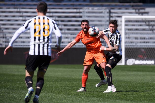 12 JORDAN FERRI (MHSC) - 15 PIERRICK CAPELLE (SCO) FOOTBALL : Angers vs Montpellier - Ligue 1 Uber Eats - 04 04 2021 FEP Panoramic 