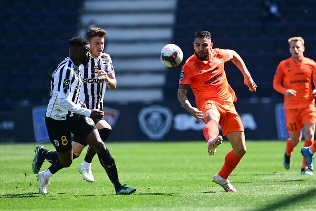 Andy Delort (MHSC) FOOTBALL : SCO Angers vs MHSC - Ligue1 Uber Eats - 04 04 2021 JBAutissier Panoramic 