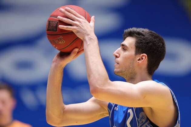 Fraport Skyliners HAKRO Merlins Crailsheim, easyCredit BBL Bruno Vrcic Fraport Skyliners, 7 Basketball match of the easyCredit BBL between Fraport Skyliners and HAKRO Merlins Crailsheim on 4 April 2021 at Fraport Arena in Frankfurt am Main , Frankfurt am Main Hesse Germany Fraport Arena