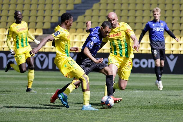 L1 NANTES Vs NICE e at Stade de la Beaujoire in Nantes, western France on April 04, 2021.  Copyright: xJeremiasxGonzalezx xIP3x