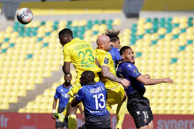 L1 NANTES Vs NICE e at Stade de la Beaujoire in Nantes, western France on April 04, 2021.  Copyright: xJeremiasxGonzalezx xIP3x