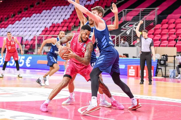 easyCredit BBL, Telekom Baskets Bonn vs Alba Berlin, 04 04 2021 James Thompson IV Telekom Baskets Bonn 3 , easyCredit BBL, Telekom Baskets Bonn vs Alba Berlin on 04 04 2021 at Telekom Dome Bonn, Bonn Nordrhein Westfalen Copyright: xBEAUTIFULxSPORTS Mueller-Laschetx