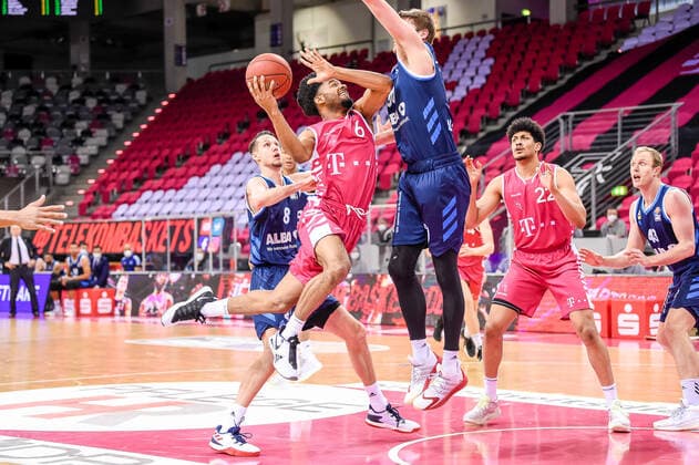 easyCredit BBL, Telekom Baskets Bonn vs Alba Berlin, 04 04 2021 Jalen Hudson Telekom Baskets Bonn 6 , easyCredit BBL, Telekom Baskets Bonn vs Alba Berlin on 04 04 2021 at Telekom Dome Bonn, Bonn Nordrhein Westfalen Copyright: xBEAUTIFULxSPORTS Mueller-Laschetx